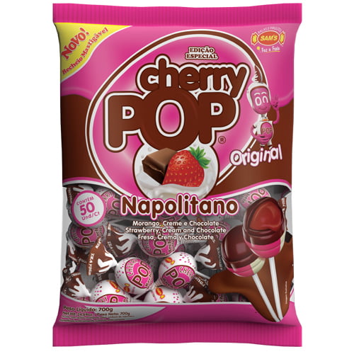 Pirulito Chery Pop Napolitano 700gr Cade Meu Chocolate?